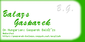 balazs gasparek business card